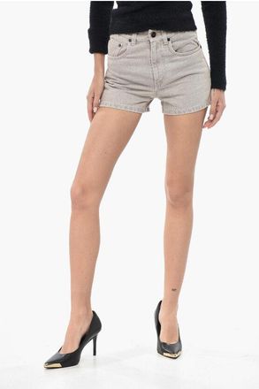 Fendi Denim Shorts with Logo Pockets size 34
