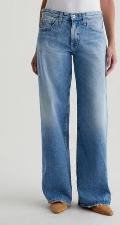AG - Adriano Goldschmied Adria Low Rise Baggy Wide Leg Jeans in 17 Years Divergent at Nordstrom Rack, Size 30