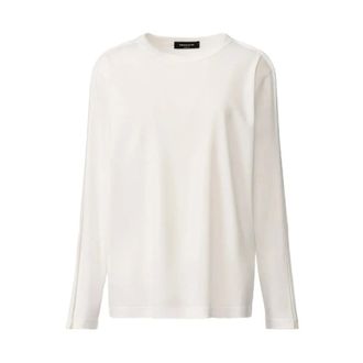 Fabiana Filippi Long Sleeve Tops, female, White, Size: XS Jersey Long Sleeve Top
