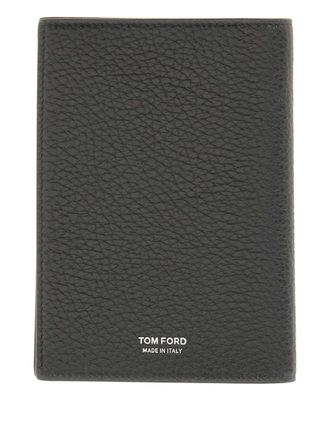 Tom Ford Portacarte in pelle martellata - Nero