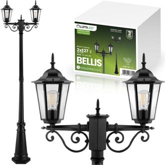 OEM L&aacute;mpara De Jard&iacute;n Led De Pie De 2 M Con 2 Casquillos E27, Farol Decorativo Para Exteriores Bellis Lumiled