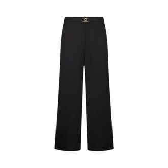Liu Jo Wijde broek - Dames - Broeken - Zwart - Maat: L Zijde