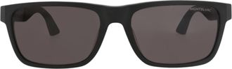 Montblanc Square-Frame Recycled Acetate Sunglasses