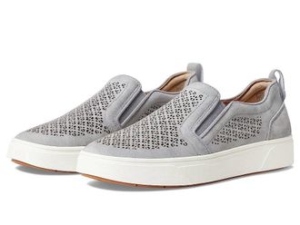 Vionic Womens Vionic Kimmie I4686L1- Sneaker Gray Perforated Slip-On Shoes ZOGG1306