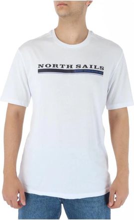 North Sails Graphic Tee Short Sleeve Crew Neck - Heren - T-shirts - Wit - XL - Katoen - Tops