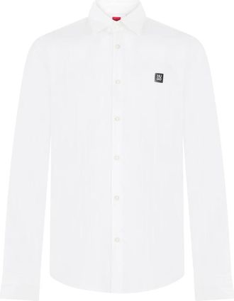 HUGO BOSS Overhemden, Heren, Wit, 2Xl, Katoen, Ermo Slim Shirt