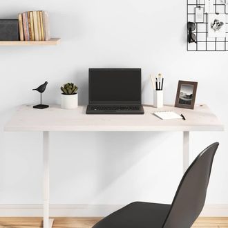 Berkfield Home Desk Top White 110x60x2.5 cm Solid Wood Pine