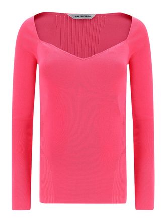 Balenciaga Sweetheart neck jumper