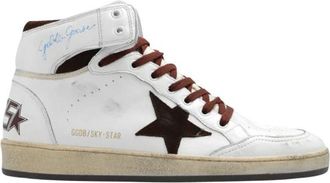 Golden Goose Sky Star High-Top Sneakers - Heren - Sneakers - Wit - 42 EU - Leer - Schoenen