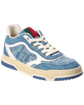 Gucci Re-Web Gg Denim & Leather Sneaker