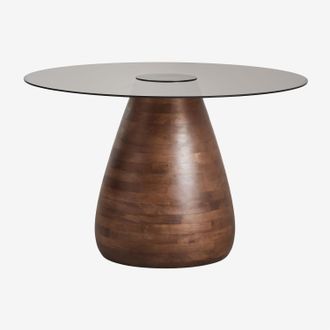 Sklum Mesa De Comedor Redonda &Oslash;130 Cm En Vidrio Templado Mariana Sklum