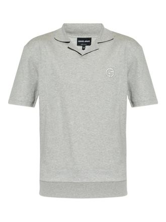 Giorgio Armani logo-detail T-shirt - men - Cotton - 54 - Grey