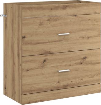 vidaXL Gabinete De Ba&ntilde;o Debajo Del Lavabo Roble Artisan Vidaxl