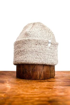 Upstate Stock Unisex Melange Ragg Wool Beanie In Oatmeal