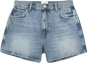 Anine Bing High-waisted denim shorts - Dames - Denim shorts - Blauw - W25 - Denim - Korte Broeken