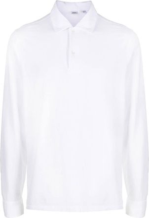 Aspesi long-sleeved button-front polo shirt - men - Cotton - L - White
