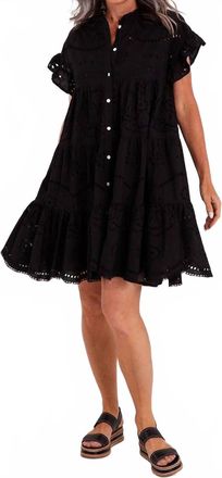 Rubyyaya Rose Mini Dress In Black