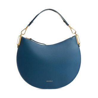 Coccinelle Sunup Handbag Double Grainy Leather - female - Coccinelle - Shoulder Bags - Blue - ONE SIZE - Bags