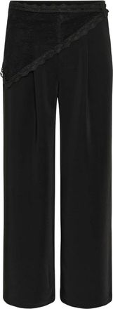 Cream CRBine Kantbroek - Dames - Wijde Broeken - Zwart - L - Polyester - Broeken