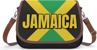 Generic Jamaica Jamaican Flag Fashion Womens Crossbody Bags Novelty Handbag Shoulder Bag Purse