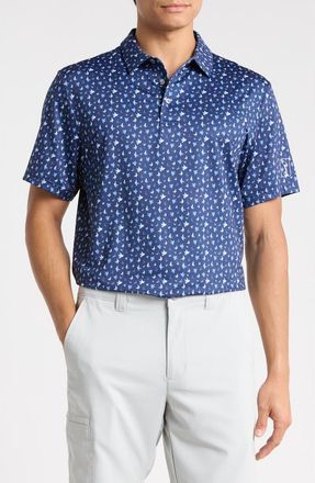 PGA TOUR All Over Birdie Knit Polo in Peacoat at Nordstrom Rack, Size Xx-Large