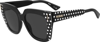 Moschino MOS207/S 7RM/IR Womens Sunglasses Black Size 55