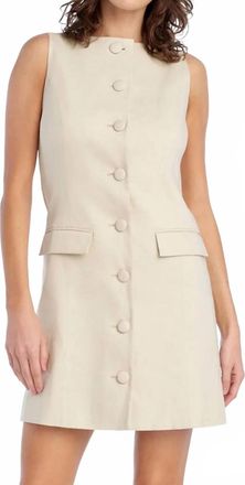 Favorite Daughter Cece Linen Dress In Light Khaki