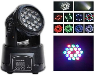 Trade Shop Trade Shop - Led Mini Moving Head Luz Luz Luz 18x3w Radio Rgb La L&aacute;mpara De Fiesta