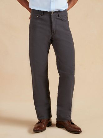 Oliver Brown Moleskin Jeans - Gun Metal