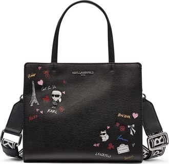 Karl Lagerfeld Maybelle Satchel in Black Multi at Nordstrom