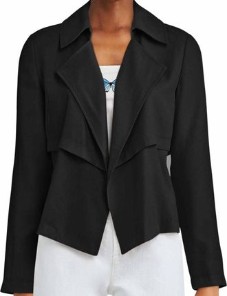 Bar III Open Front Trench Jacket In Black