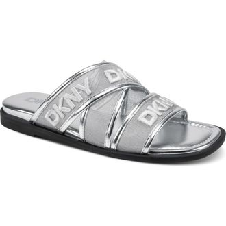 DKNY Cerelia Slide Sandal in Silver at Nordstrom, Size 7.5