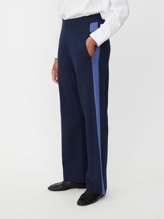 Masai Pryzona Side Stripe Trousers in Navy Blazer at Nordstrom, Size Xx-Large