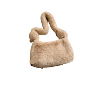 Generic Womens Plush Bags Women Plush Soft Handbag Fashion Solid Color Shoulder Underarm Bag Autumn Winter Fashion Comfortable Fluffy Female Tote Handbag(Ltkq