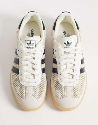 adidas Originals Samba OG - Sneakers color crema e nere alluncinetto-Marrone