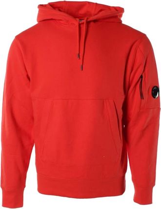 C.P. Company Diagonal Raised Fleece Hoodie - Heren - Hoodies - Rood - XS - Katoen - Hoodies & sweatvesten