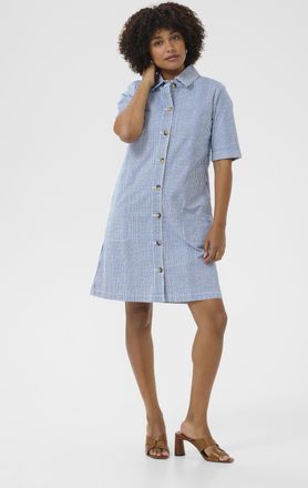 Cream Jurk Feminine Blue Milkboy blue white