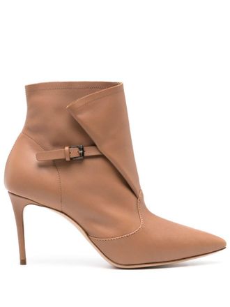 Casadei Stivaletti Julia Kate in pelle 85mm - Marrone