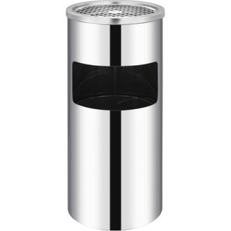vidaXL Papelera Con Cenicero De Pared Acero Inxodable 26 L Vidaxl