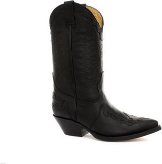 Grinders Mens Cowboy Boots Pointed Black Brown Real Leather