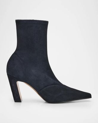 Khaite 85mm Nevada Suede Ankle Boots