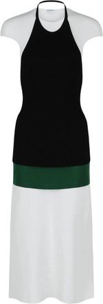 Ferragamo Womens Layered Midi Dress In White