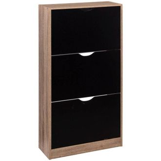 5five Simply Smart Scarpiera a 3 cassetti effetto rovere nero - 5five