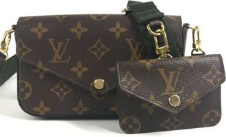 Louis Vuitton Brown Khaki Monogram Monogram Coin Purse/Coin Case (Pre-Owned)
