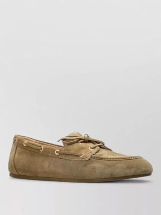 Stuart Weitzman tinsley moc toe suede loafer bow