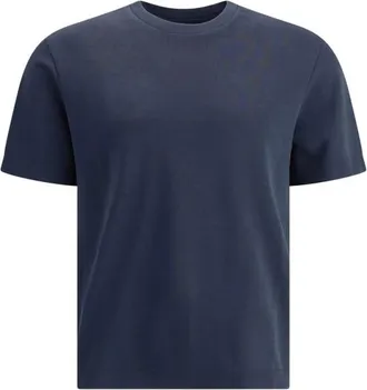 Herno Geribbelde T-shirt van katoen met ronde hals - Heren - T-shirts - Blauw - L - Katoen - Tops
