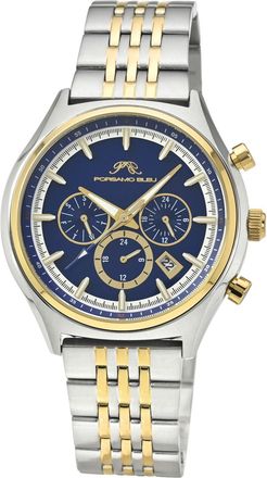 Porsamo Bleu Mens Charlie Two Tone Stainless Steel Watch 1262ACHS