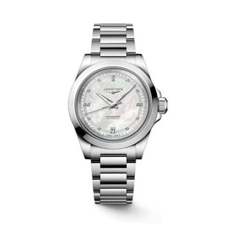 Longines Conquest Automatic 34mm - Dames - Horloges - Grijs - ONE Size - Accessoires