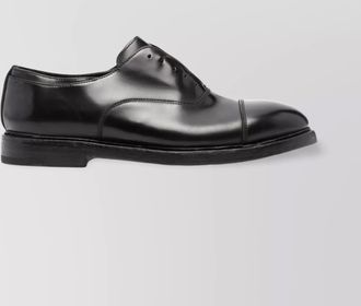 Premiata glossy leather round toe derby shoes