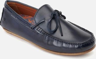 base Mens Base London Brooks Leather Mens Navy Standard Loafers - Size: 10
